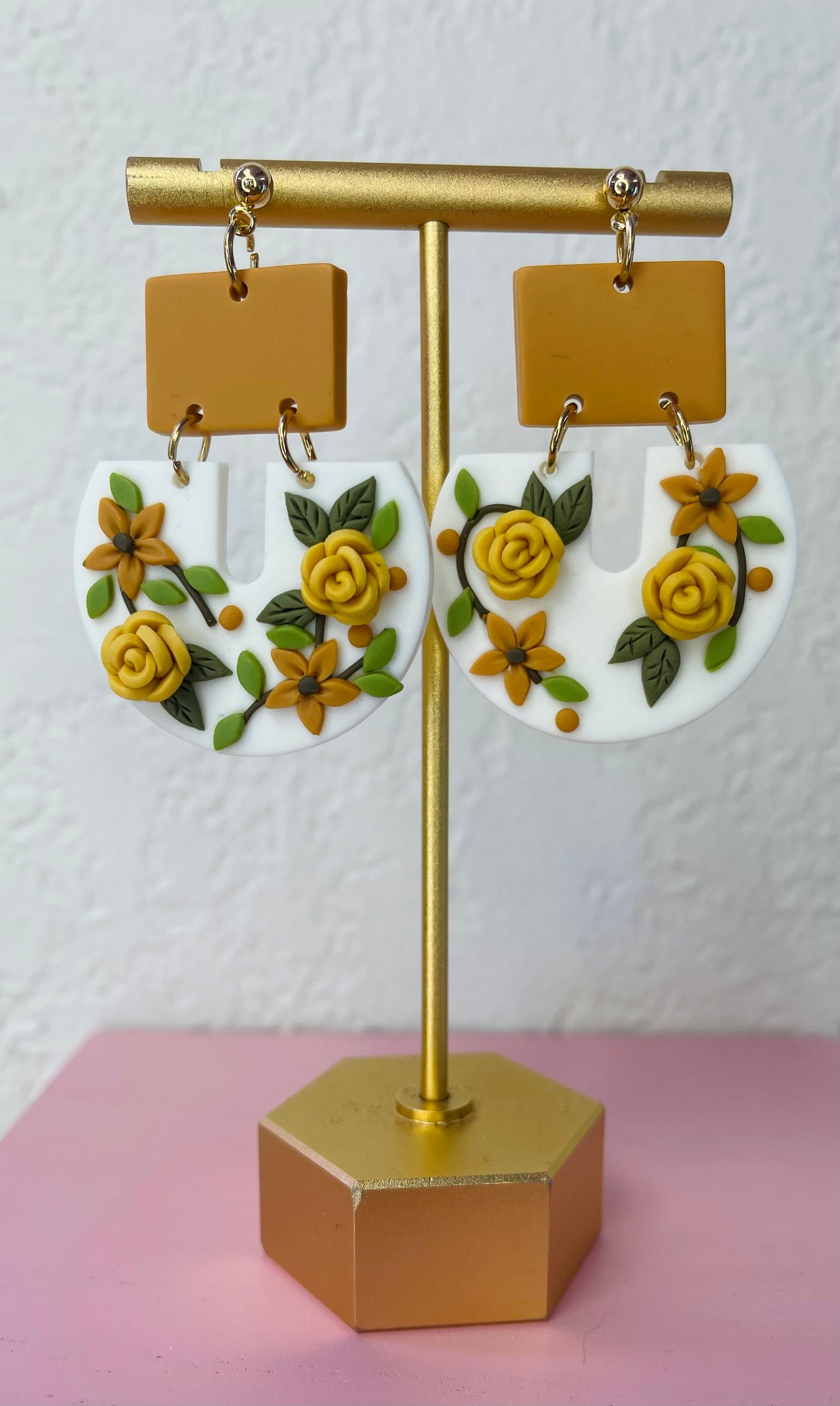 Clay Rose Earring