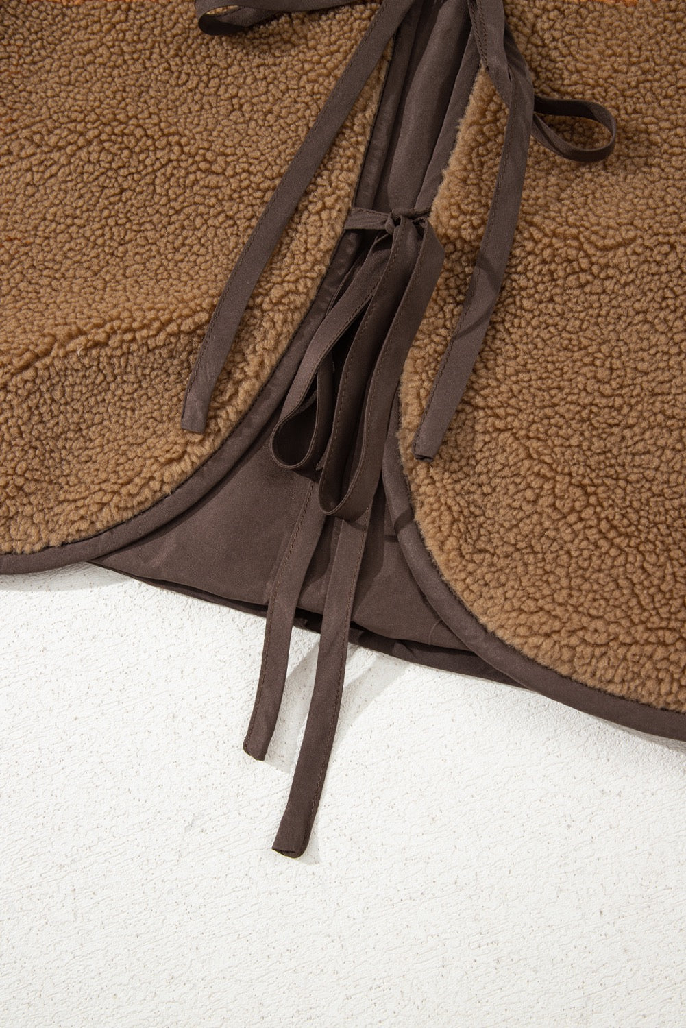 Tie Front Sherpa Vest