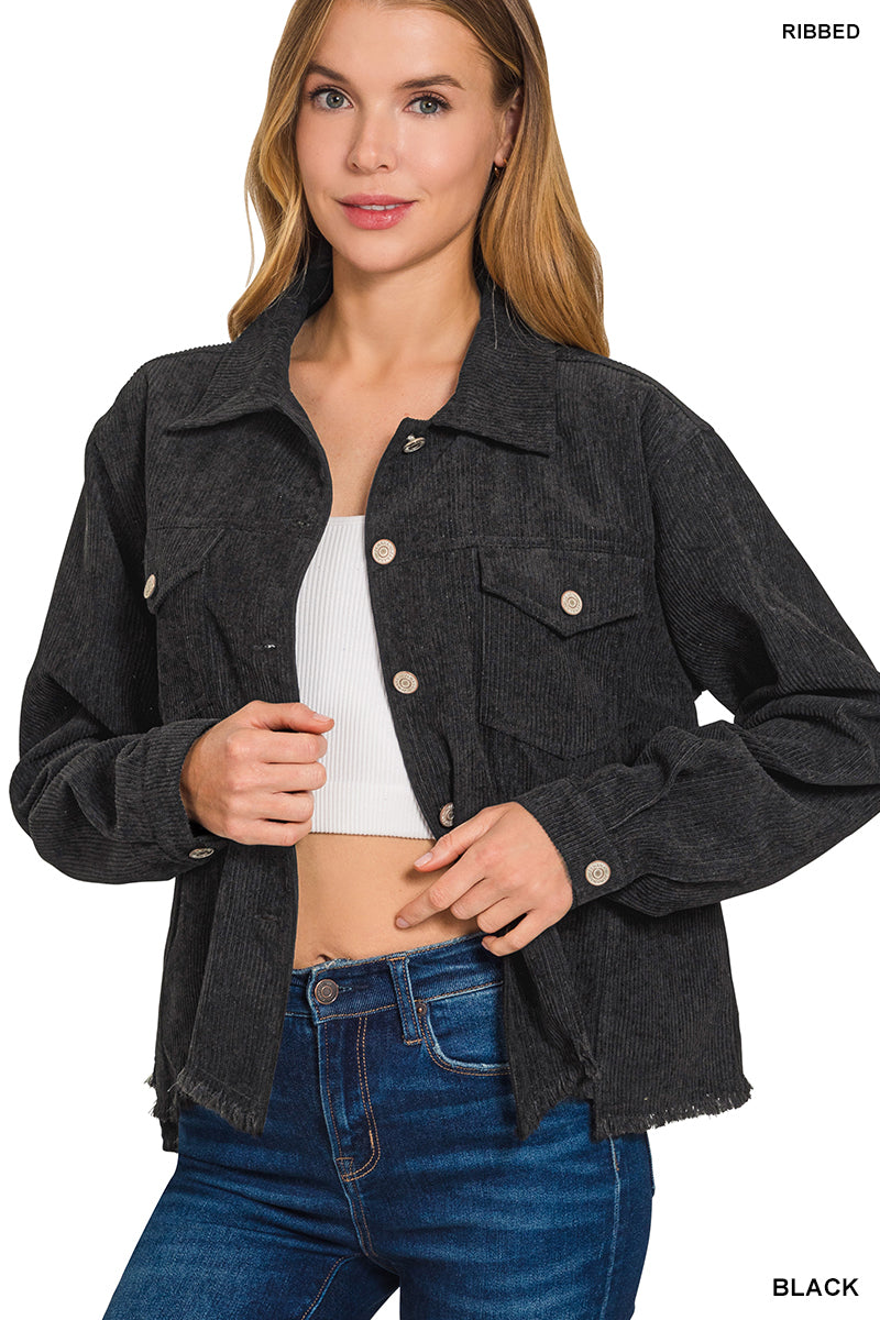 Corduroy Cropped Jacket