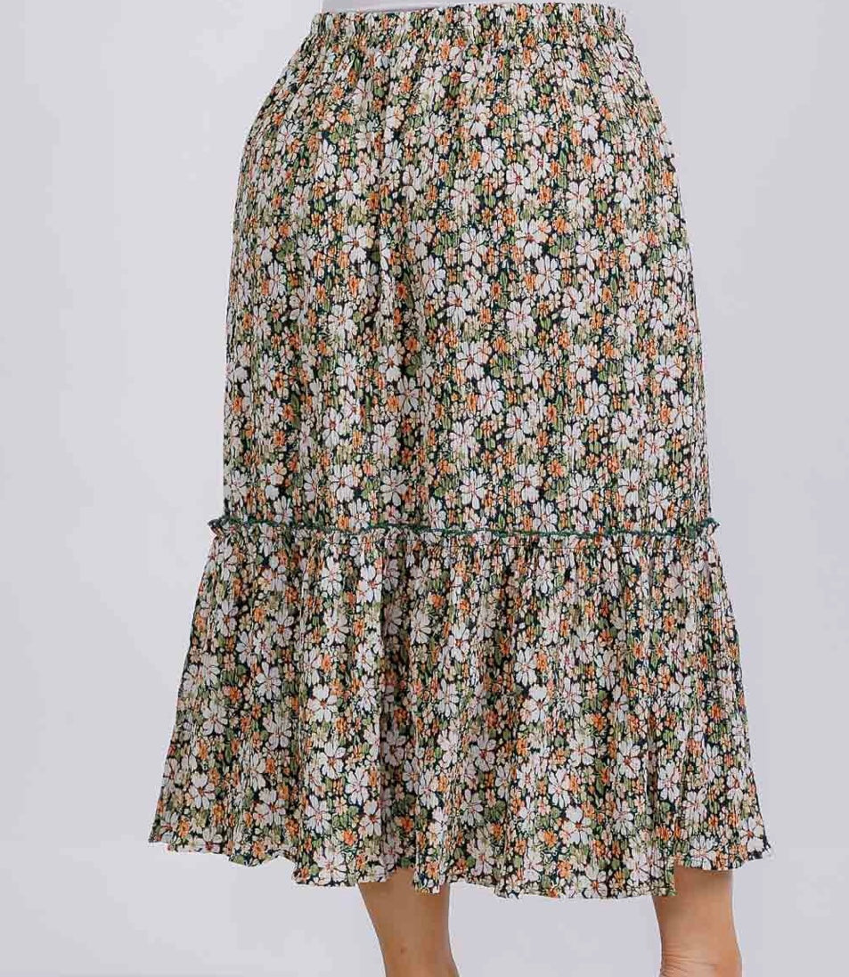 Plus Ditsy Floral Skirt
