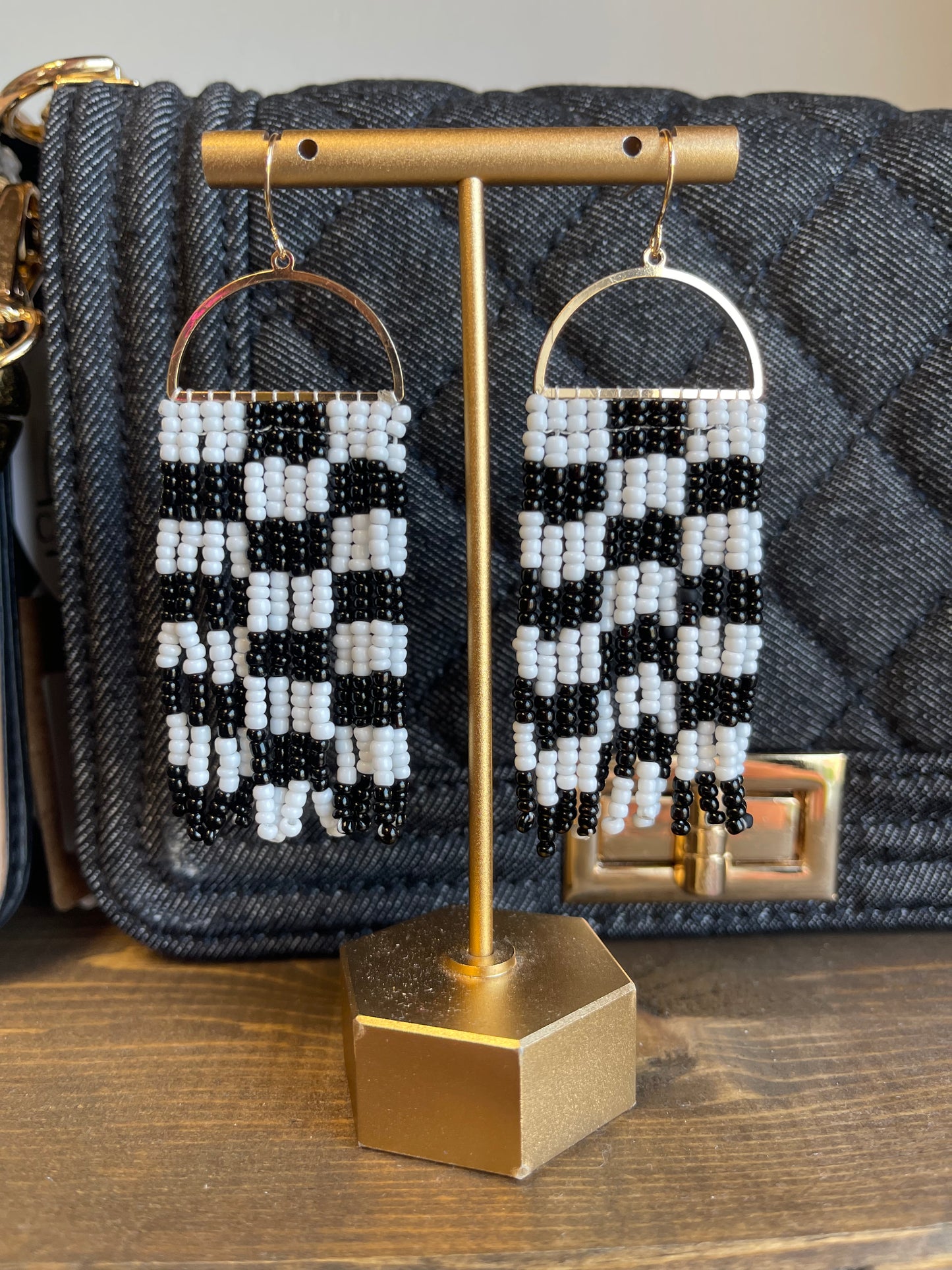 Checker Line Earring