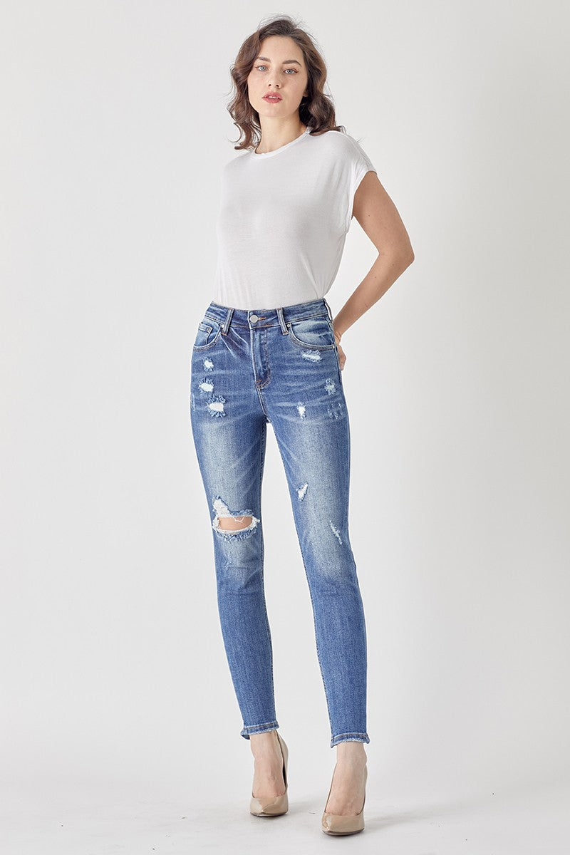 Plus Risen Distressed Ankle Skinny