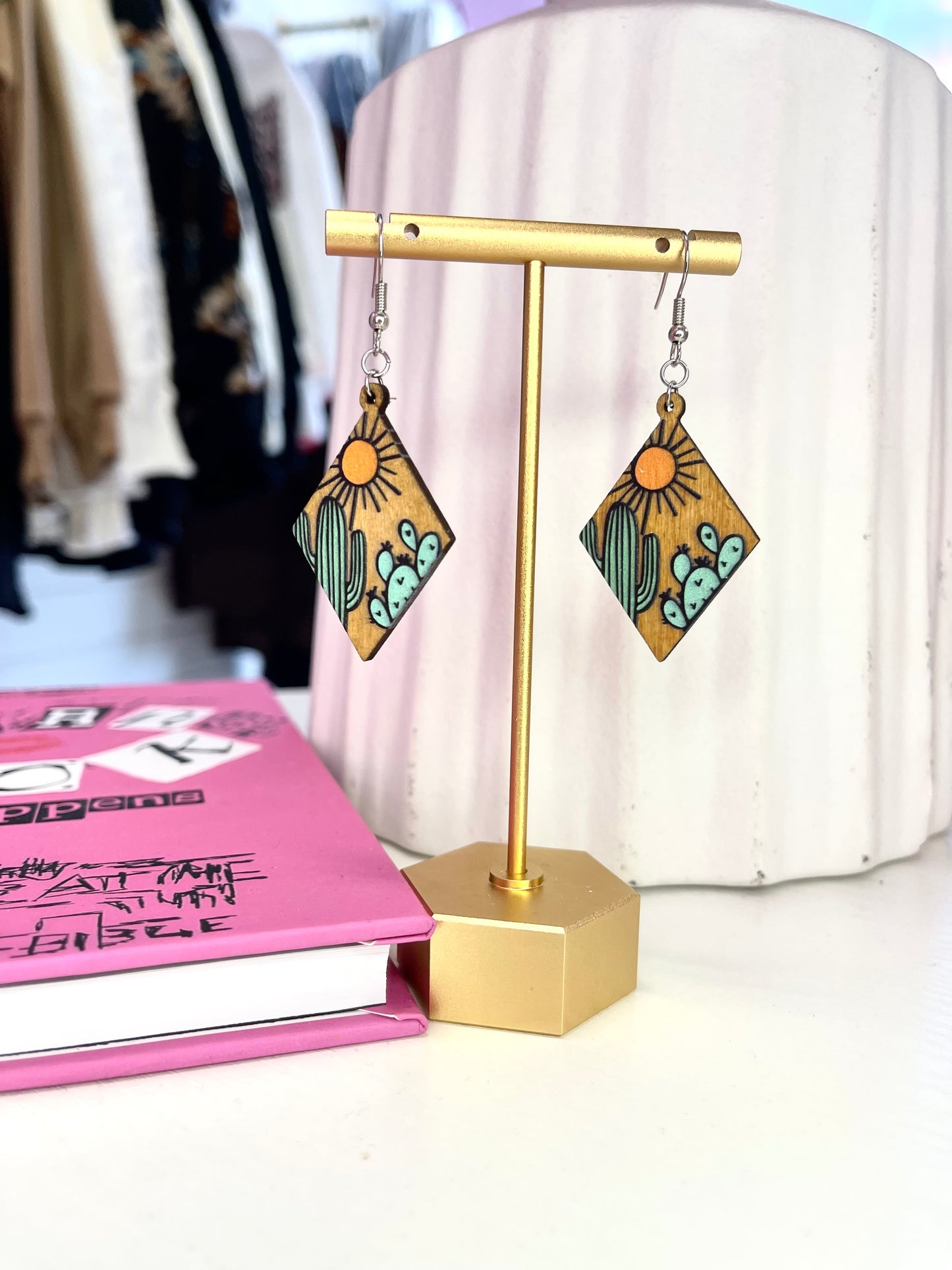 Diamond Cactus Earring