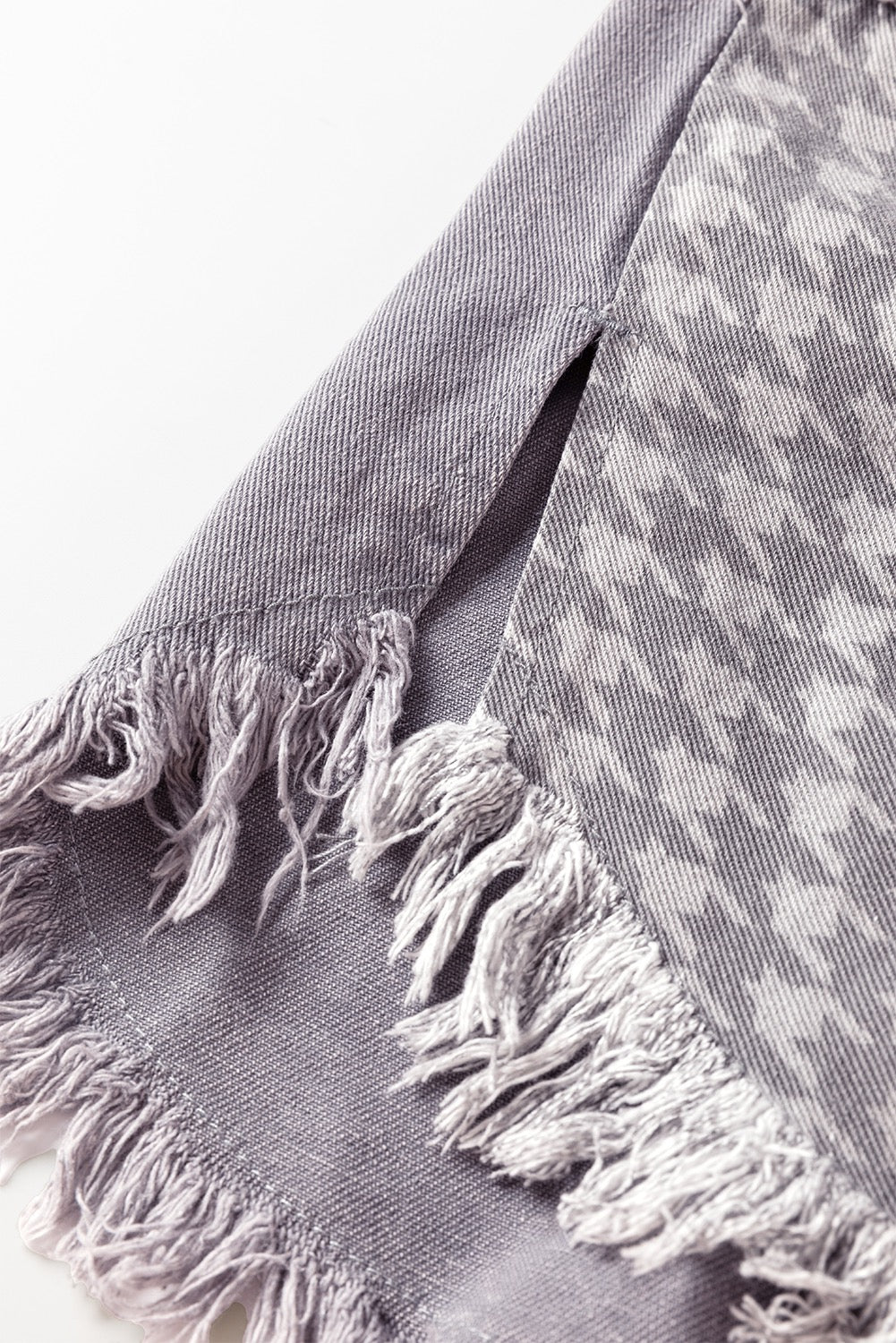 Ash Retro Distressed Houndstooth Denim Jacket