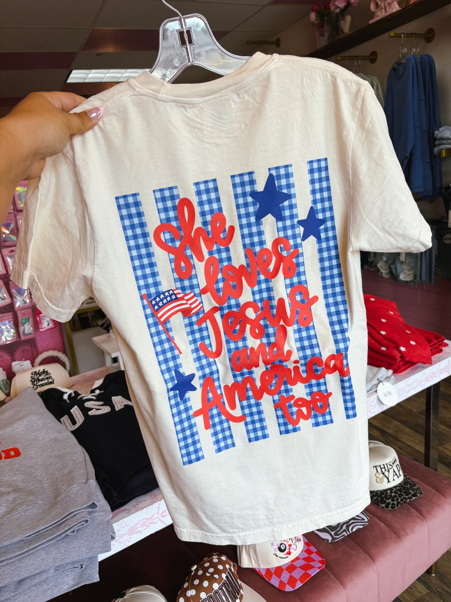 Loves Jesus & America Tee