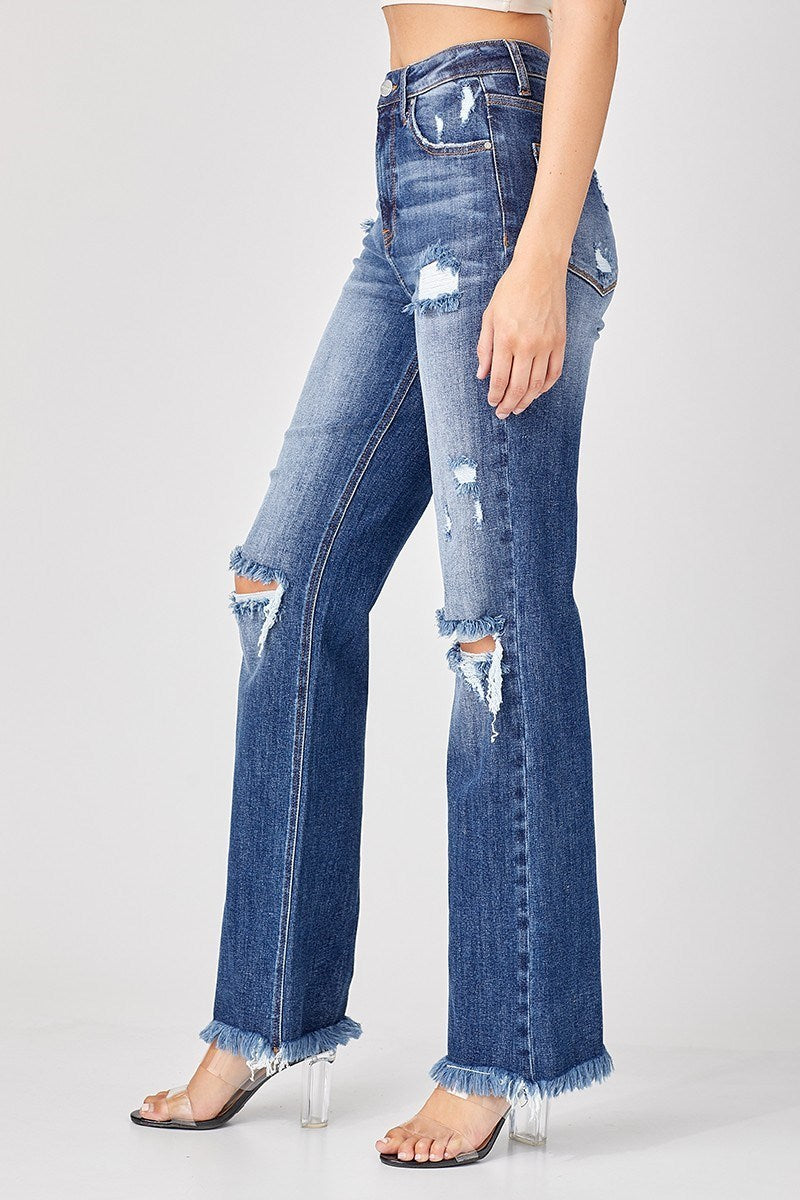 Risen Plus HR Distressed Straight Leg