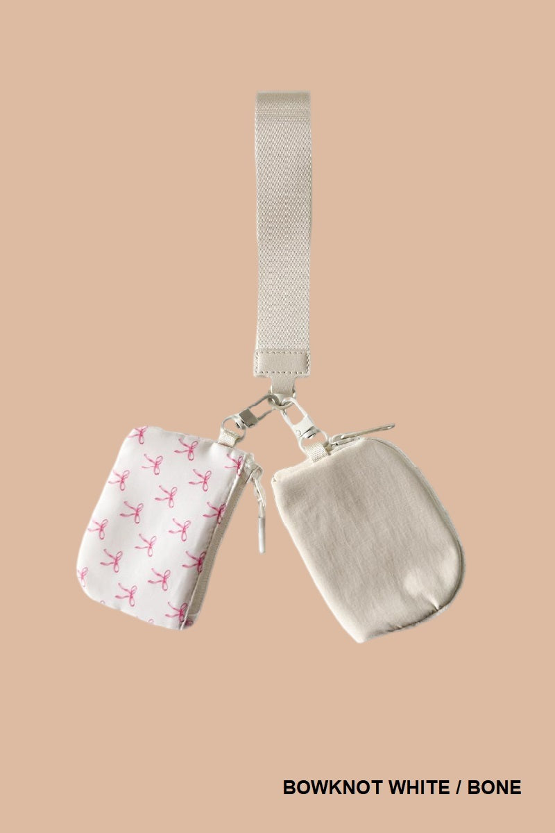 Dual Pouch Wristlet Wallet