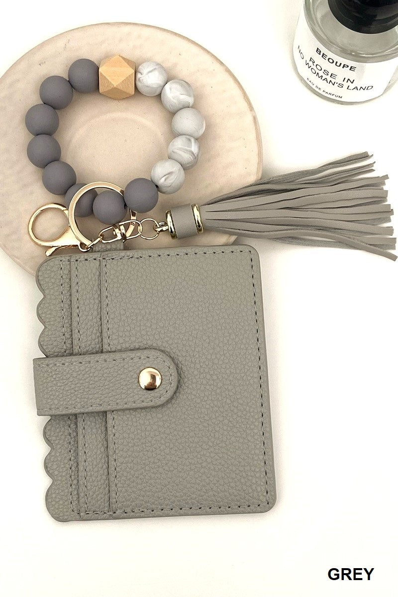 Scalloped Wristlet Wallet