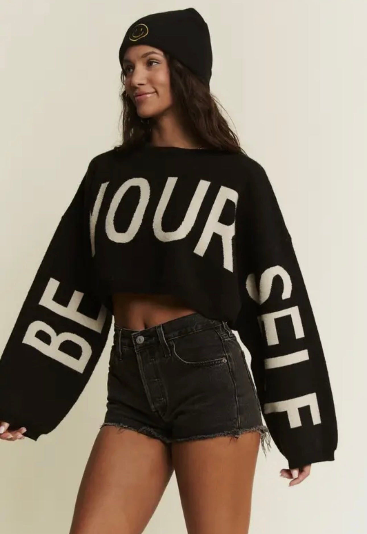 Be Your Self Crop Sweater