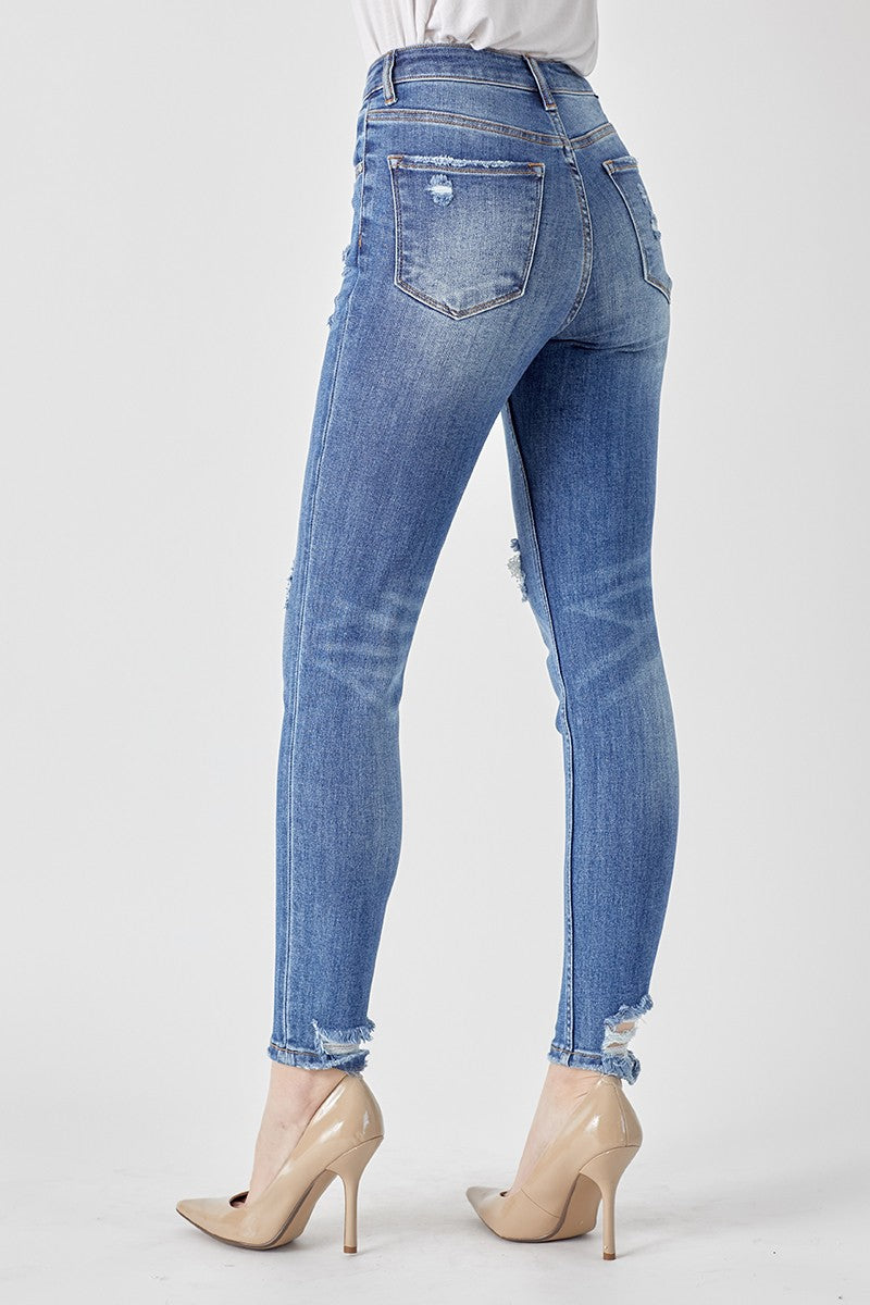 Plus Risen Distressed Ankle Skinny