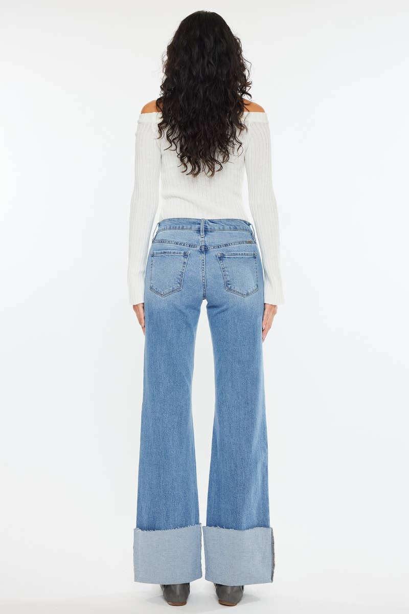 Kancan Mid Rise Flare Jeans
