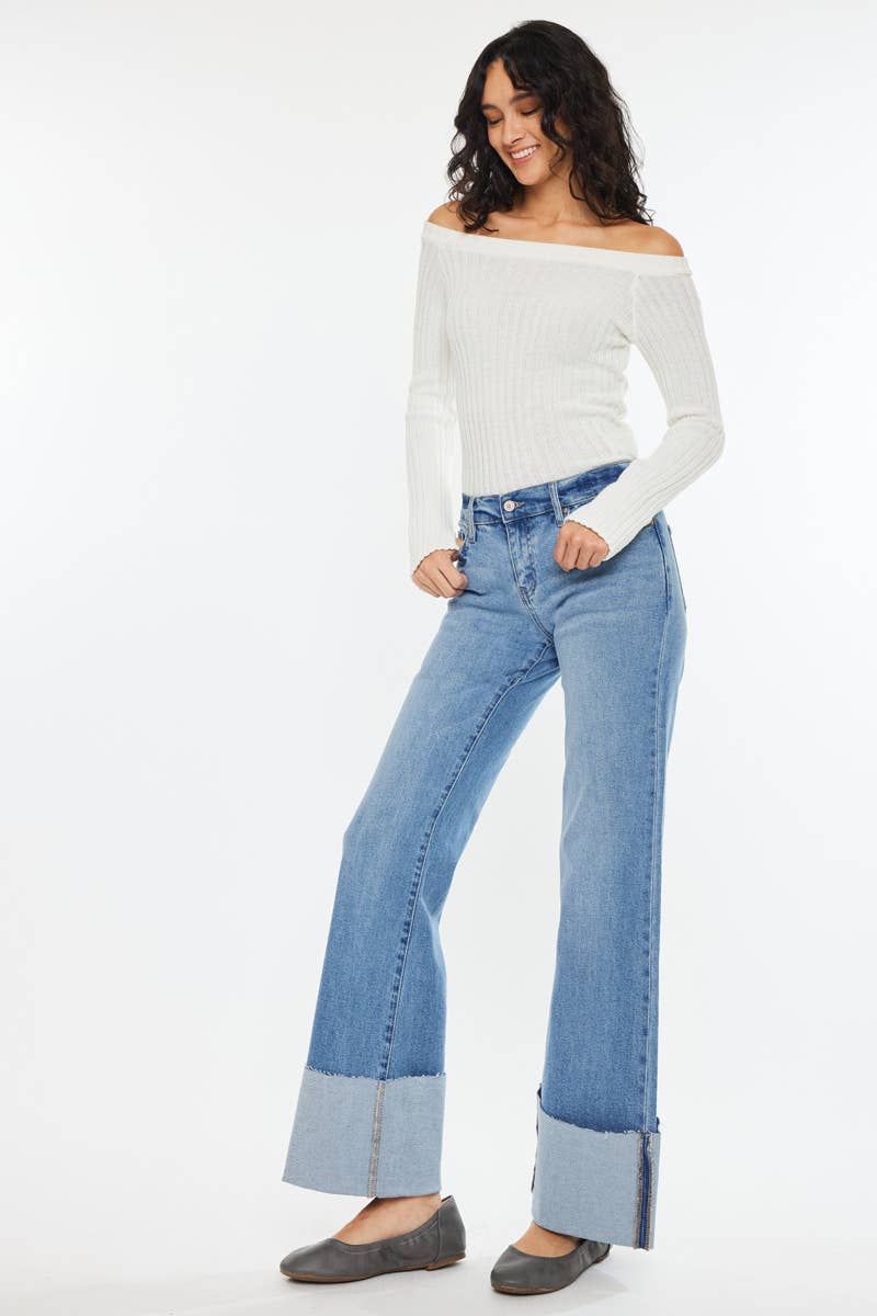 Kancan Mid Rise Flare Jeans