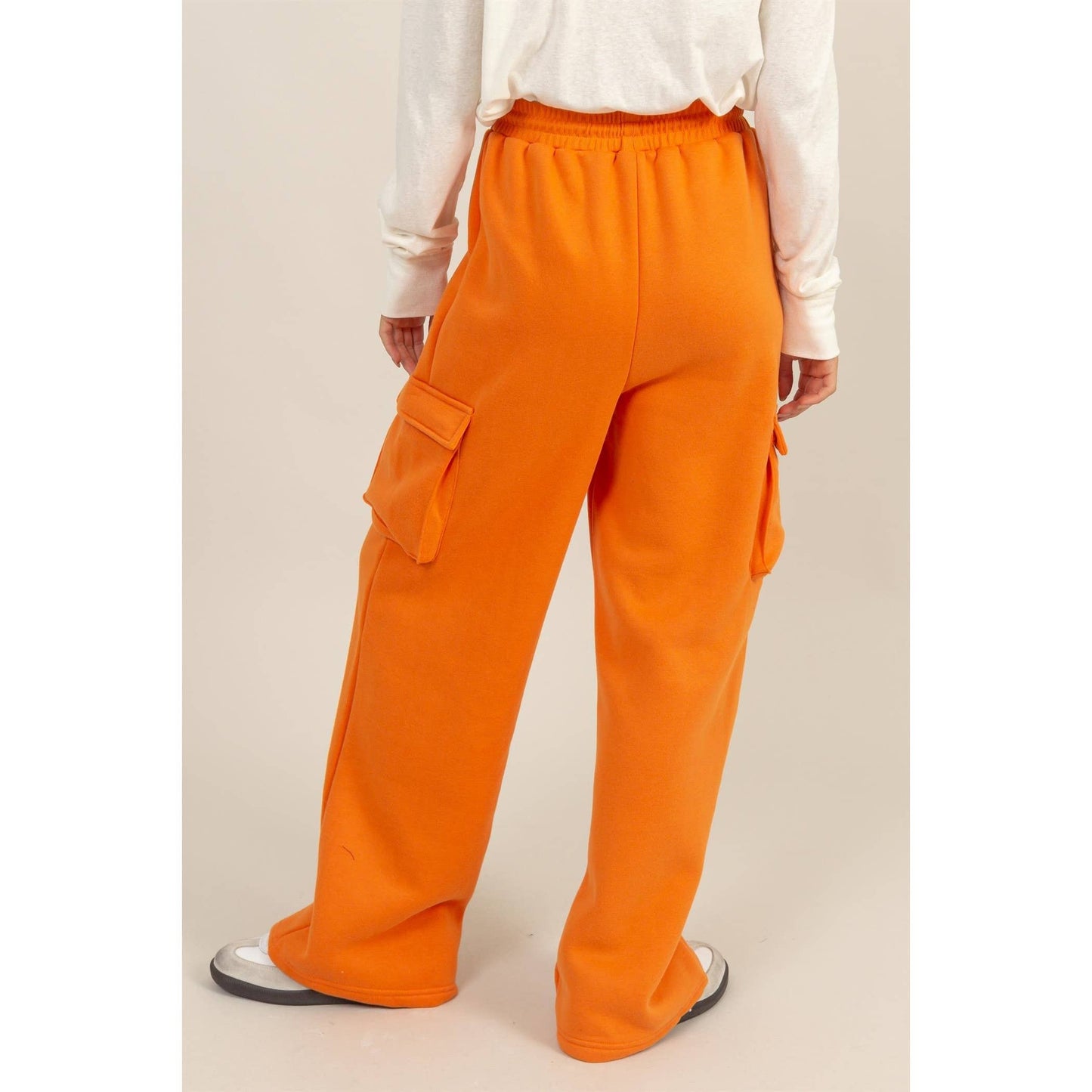 High-Waist Cargo Sweatpants