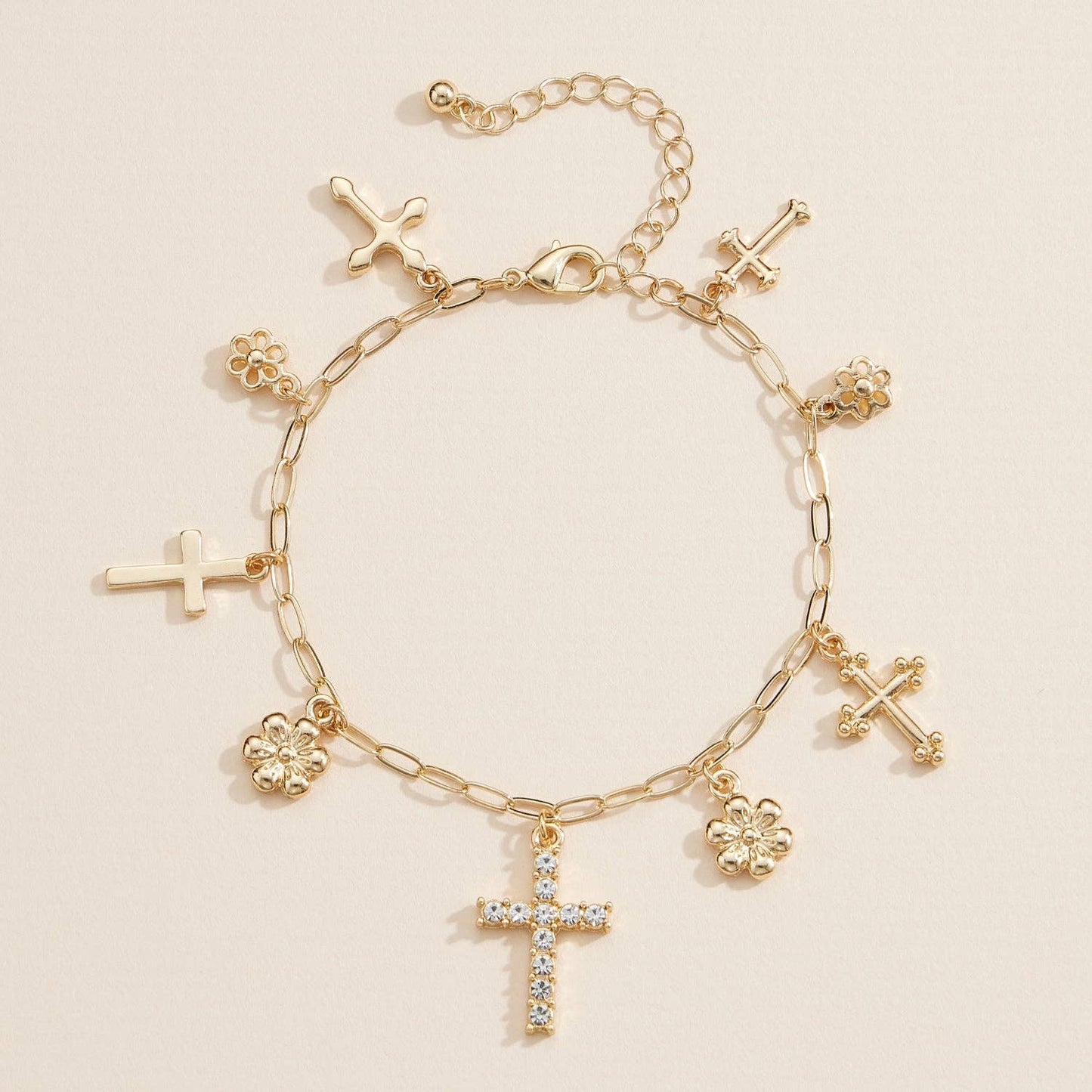 Gold Cross Bracelet