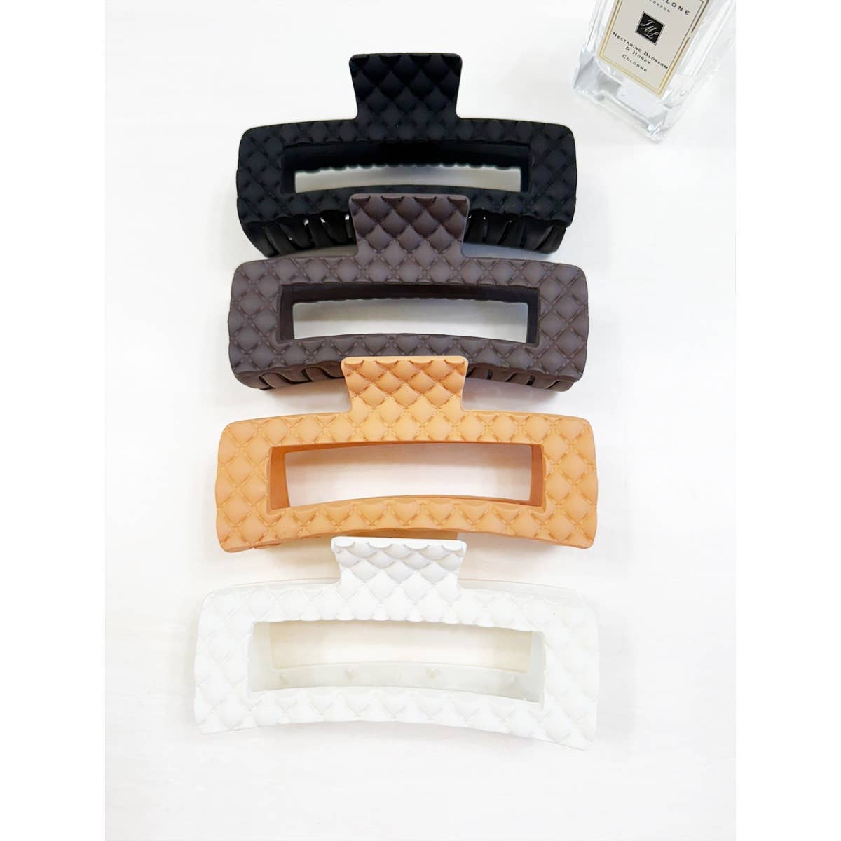 Jumbo Matte Embossed Cut Out Rectangle Hair Claw