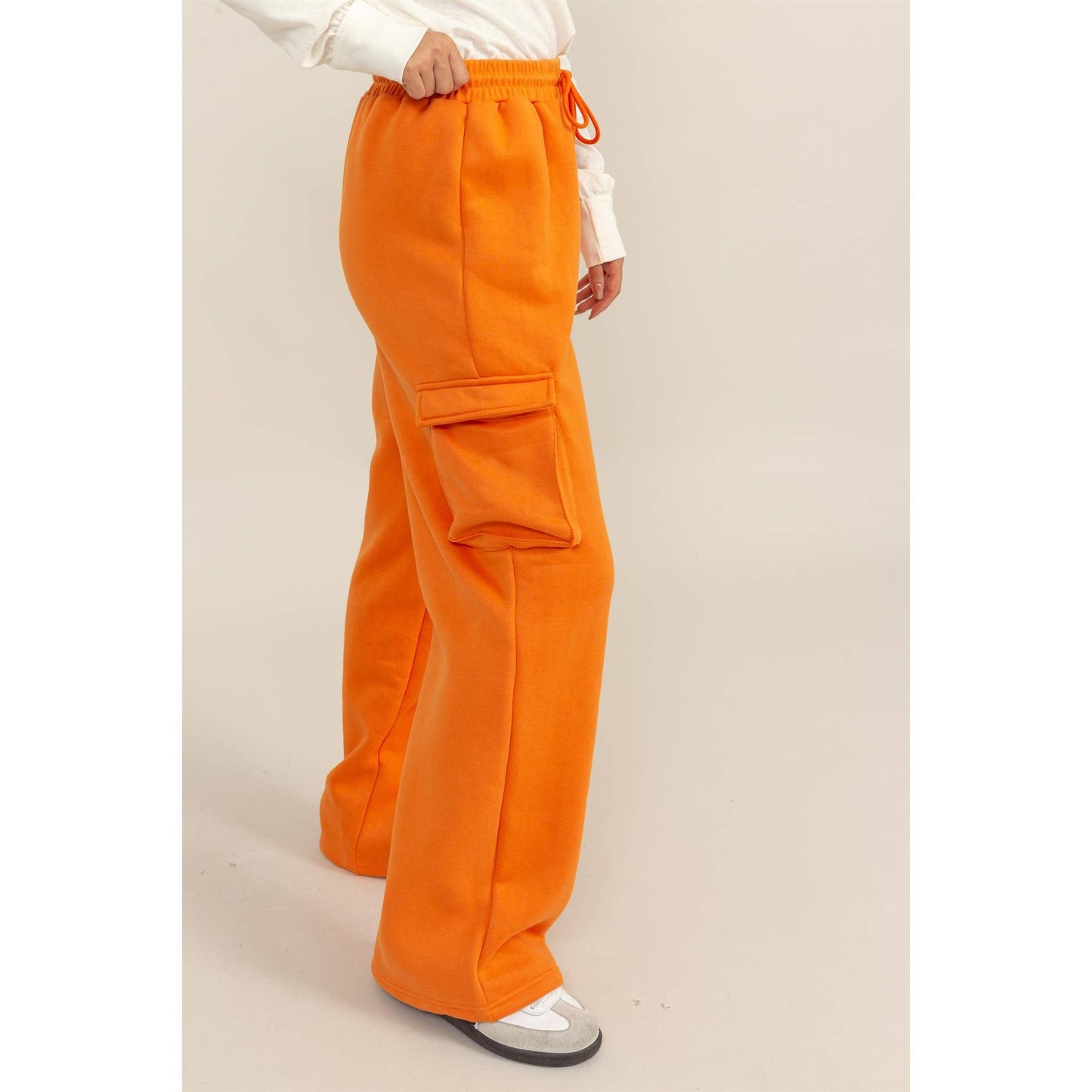 High-Waist Cargo Sweatpants