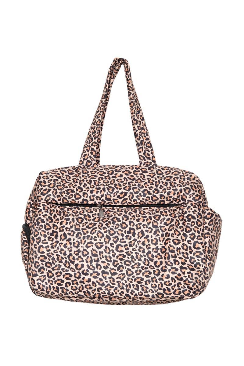Brown Leopard Overnight Bag