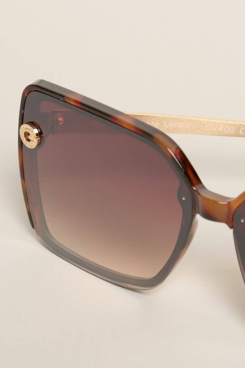 Women's Rectangular Shape Oversized Sunglasses