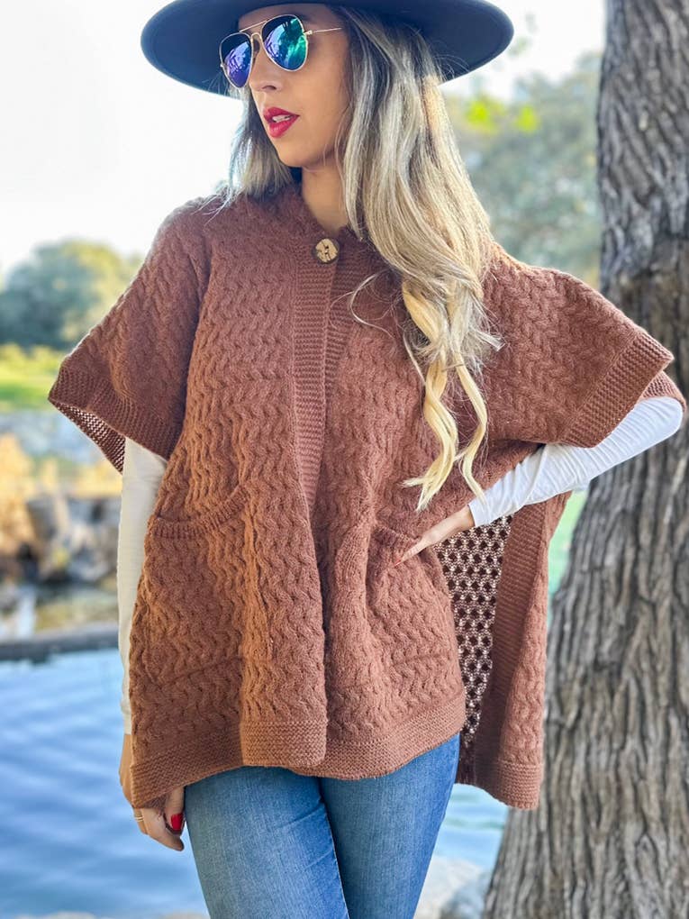 Savanna Sunset Poncho Cardigan