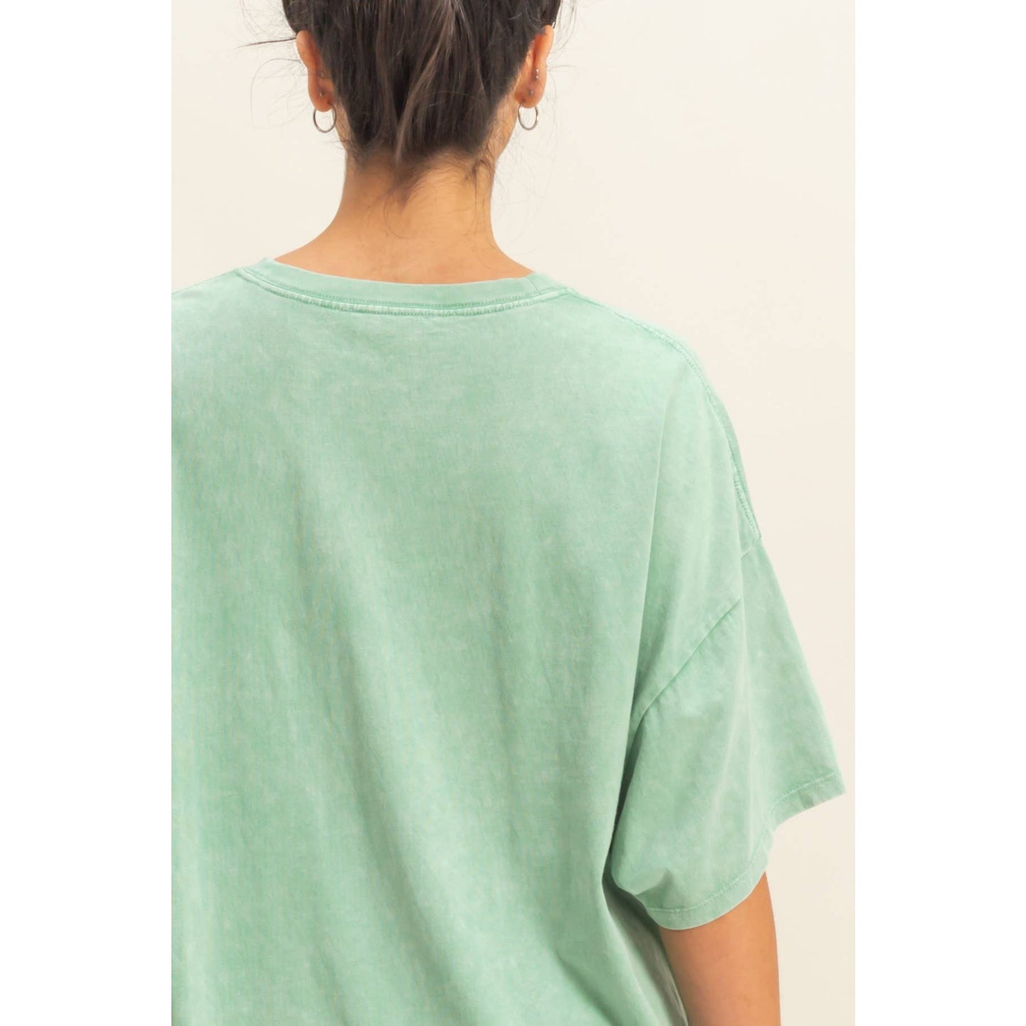 Mineral Wash Oversized Crew Neck Tee