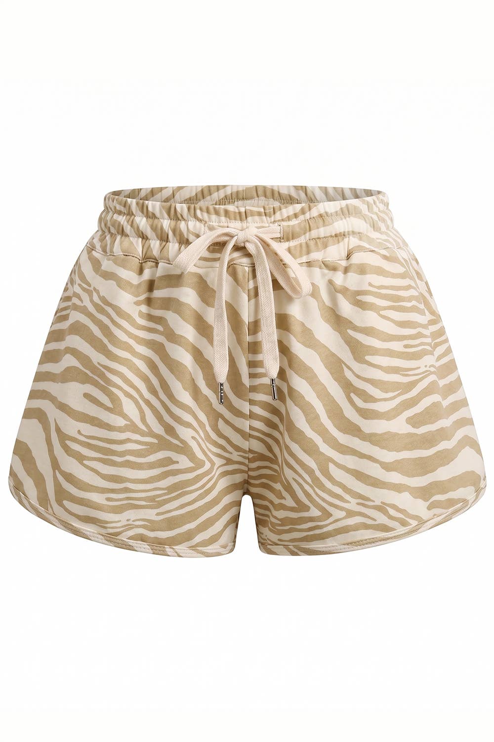 IP5425-2AZEBRA | Zebra-Patterned Drawstring Dolphin Shorts