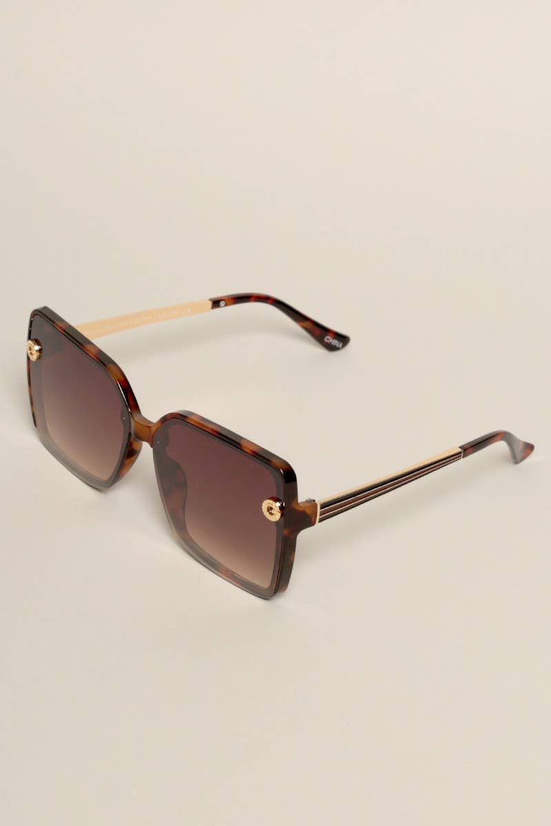 Women's Rectangular Shape Oversized Sunglasses