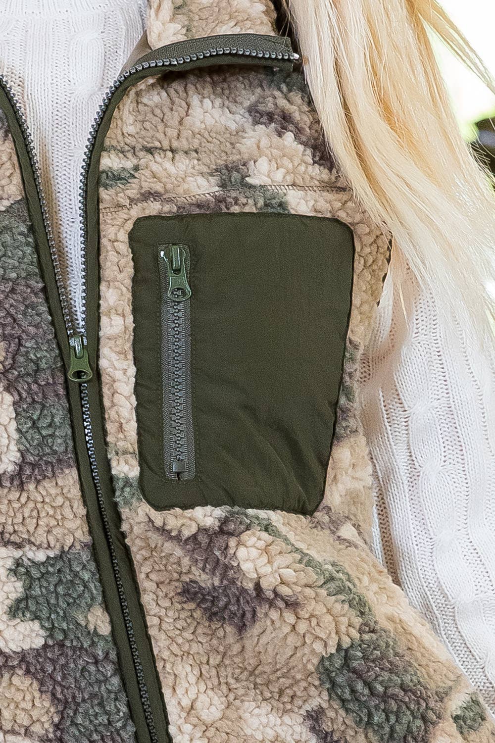 Camo Sherpa Vest