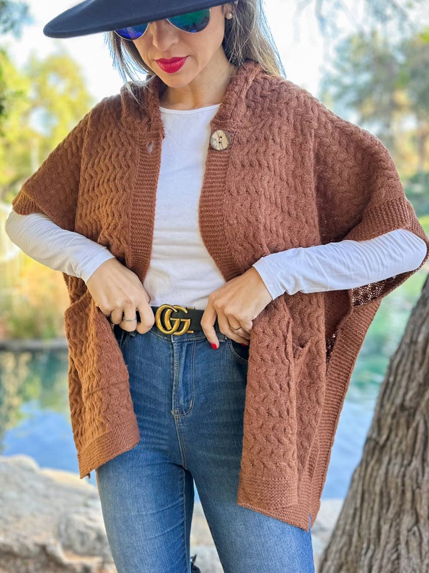 Savanna Sunset Poncho Cardigan