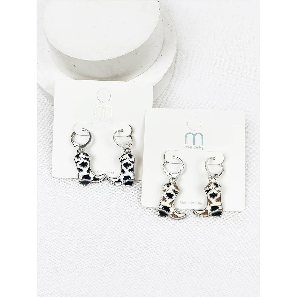 Western Cowgirl Boot Dangle Drop earrings