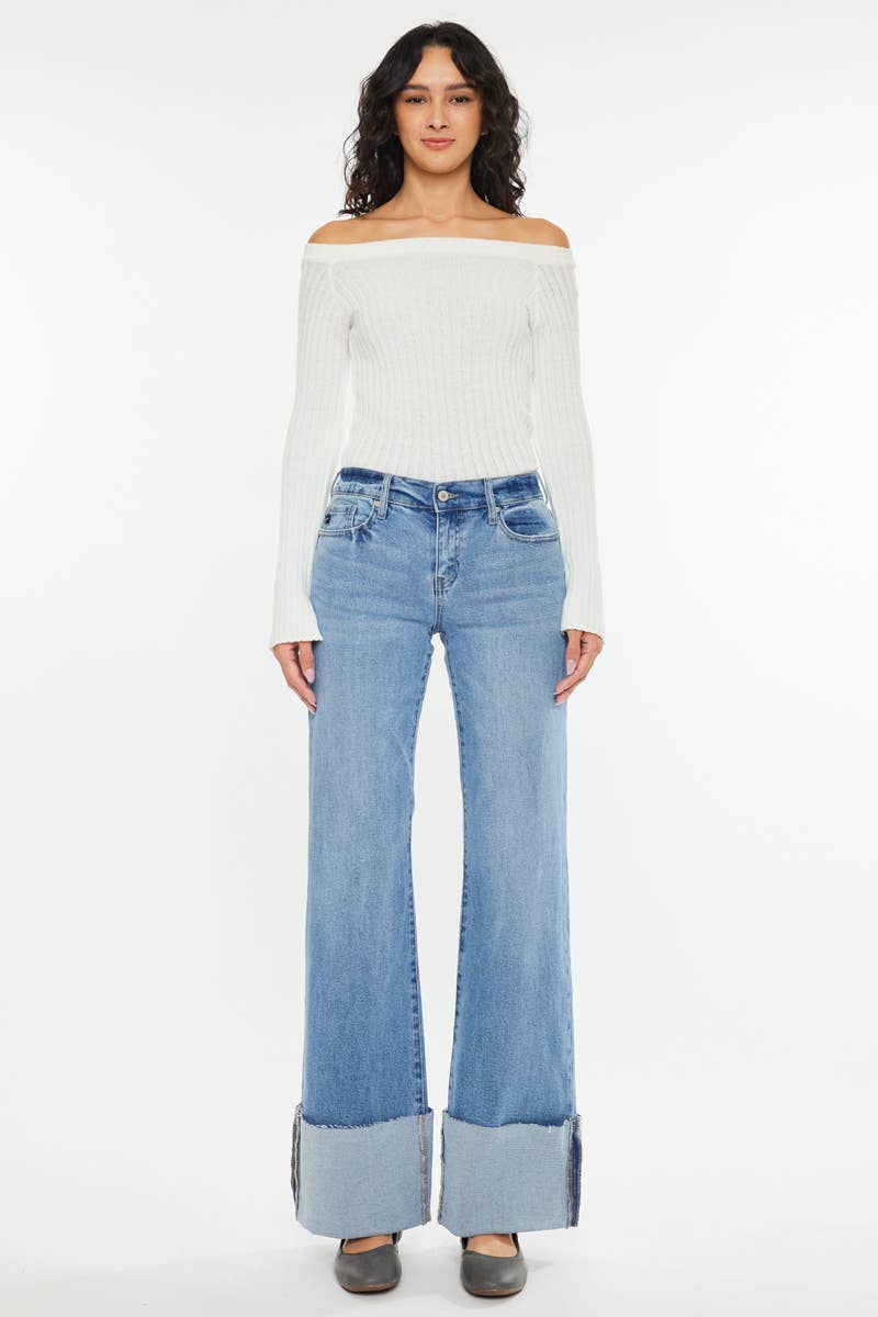 Kancan Mid Rise Flare Jeans