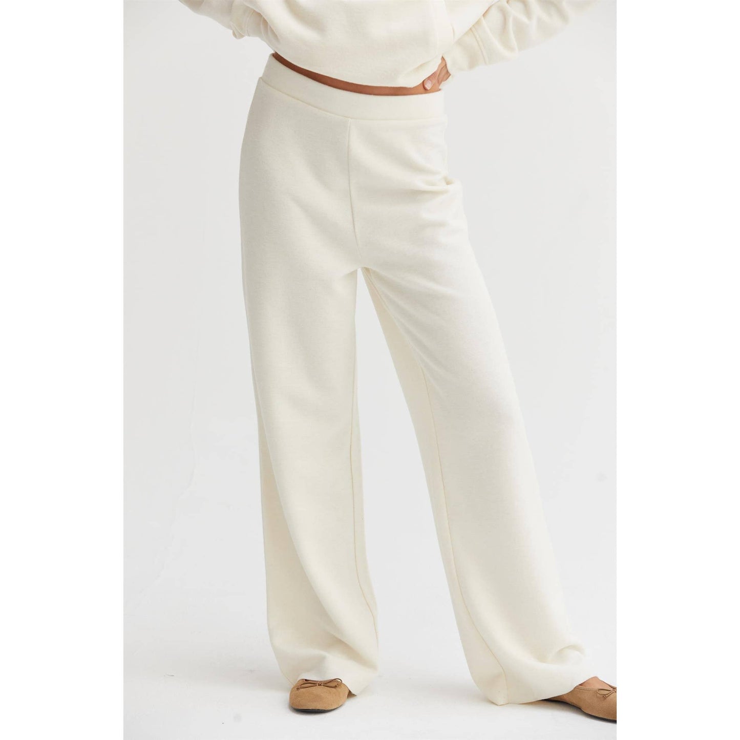 High-Waist Straight-Leg Pants