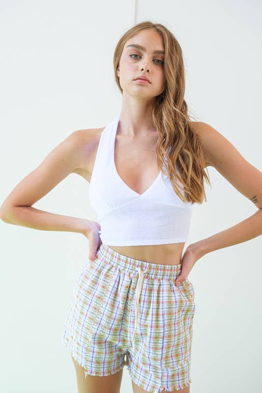 Rachel Halter Neck Crop Top