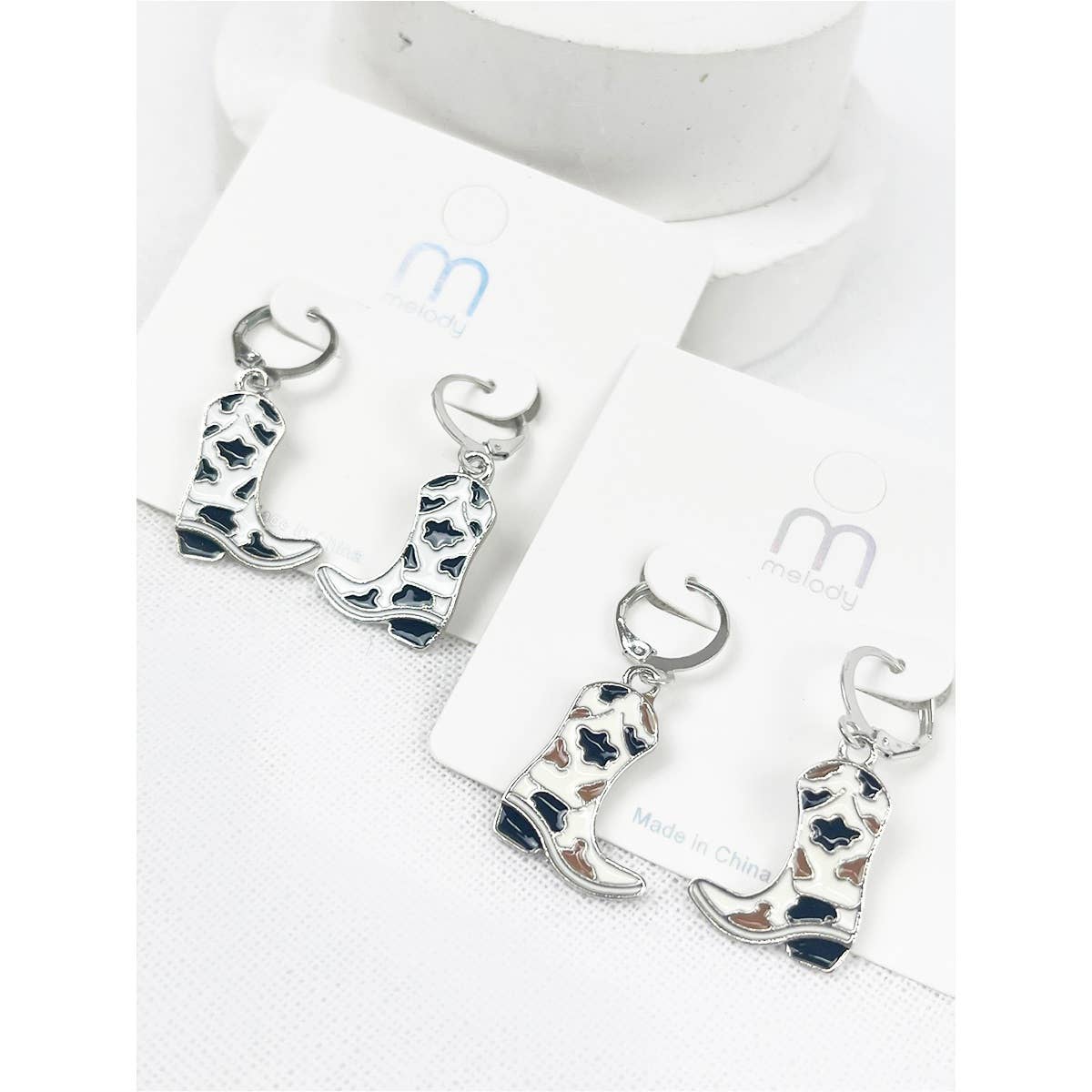 Western Cowgirl Boot Dangle Drop earrings