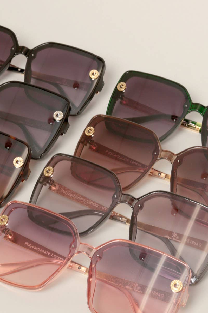Women's Rectangular Shape Oversized Sunglasses