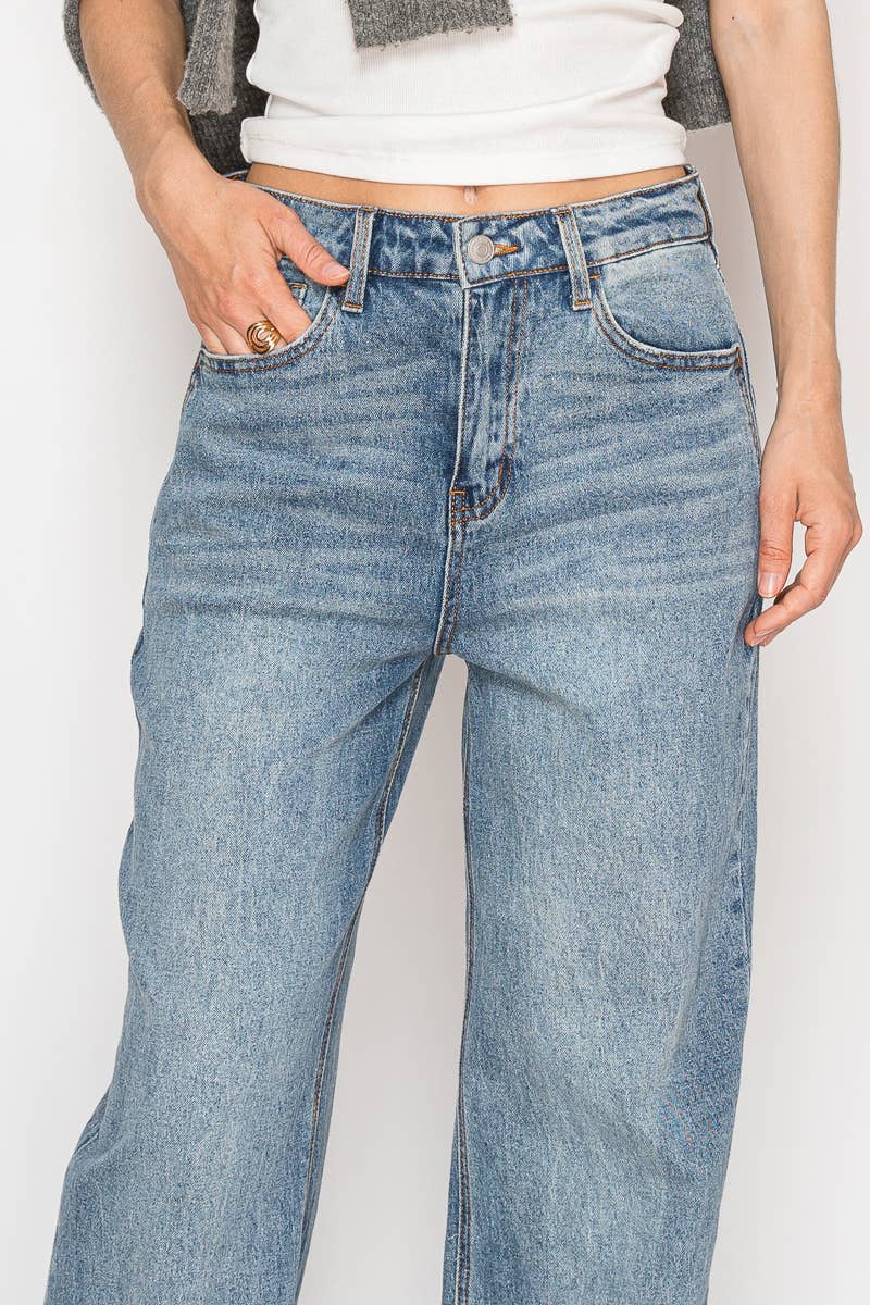 Artemis Vintage Slim Ultra High Rise 90's Straight Jeans