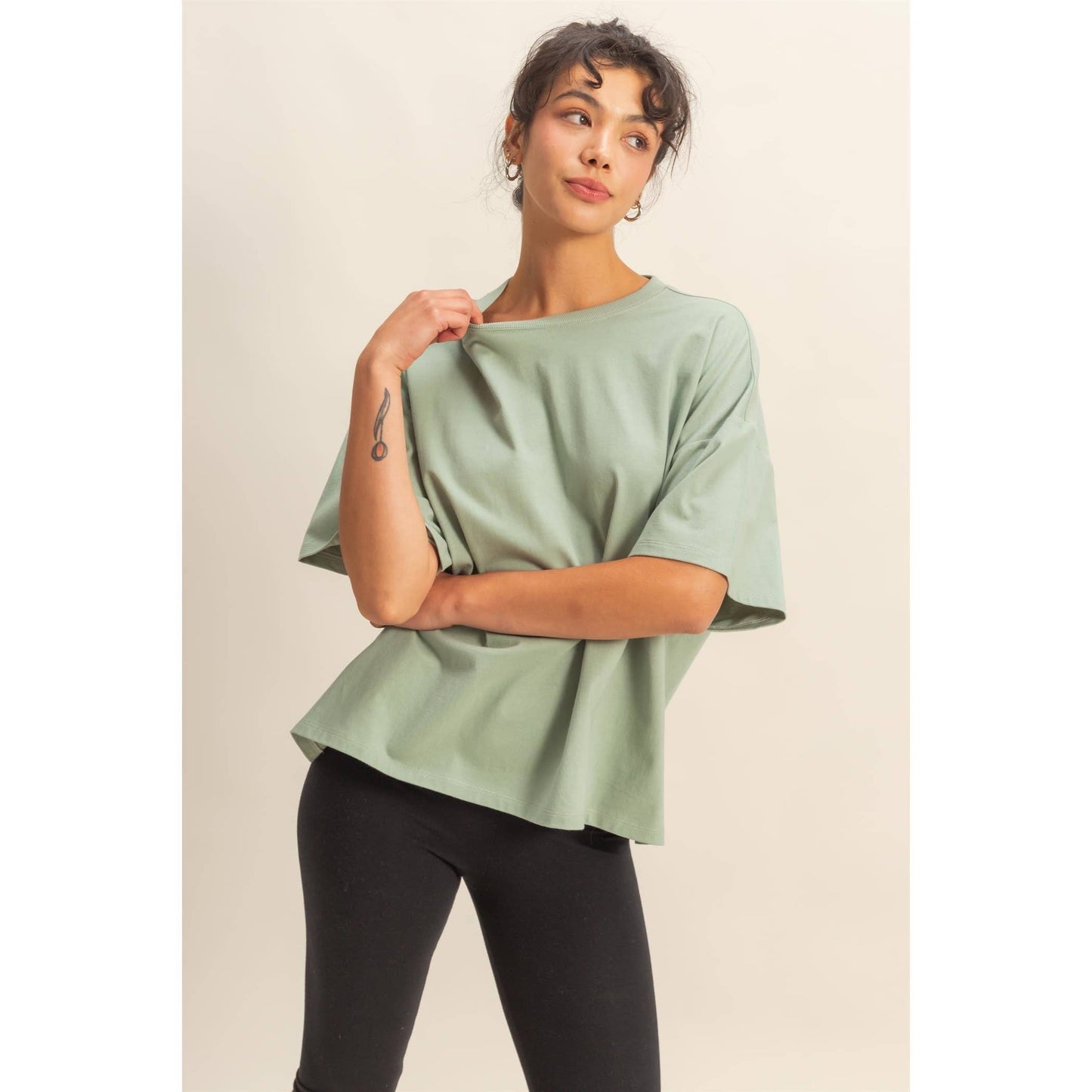 Crew Neck Short Sleeve Oversized T-Shirt