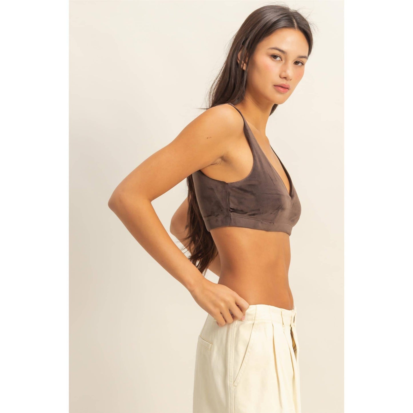 V-Neck Crop Bralette Top