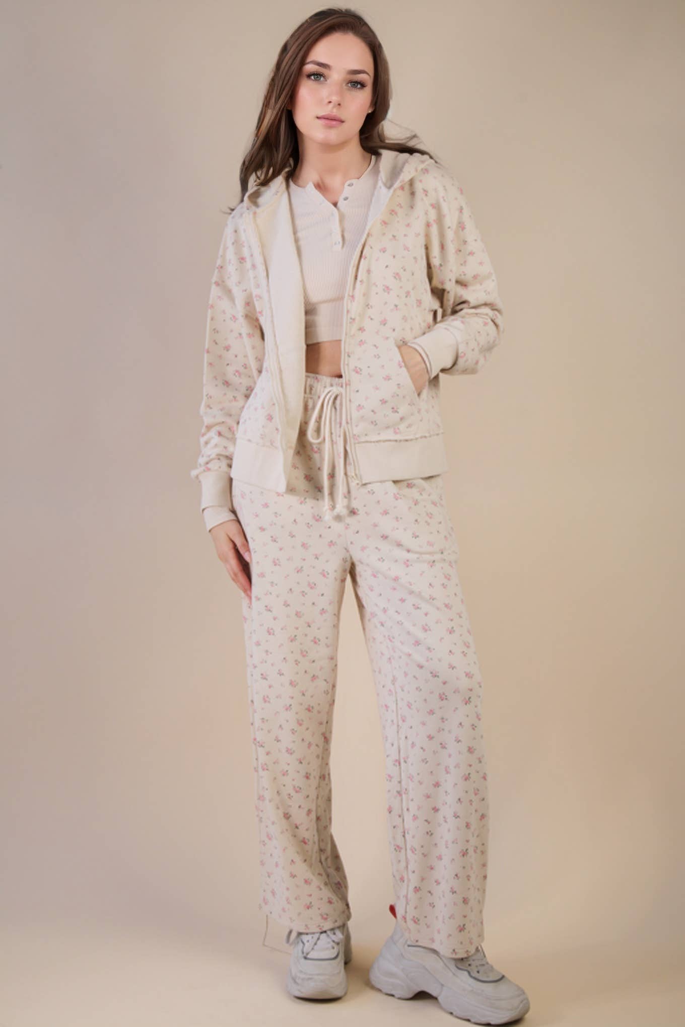 Petal Pop Zip-Up Hoodie