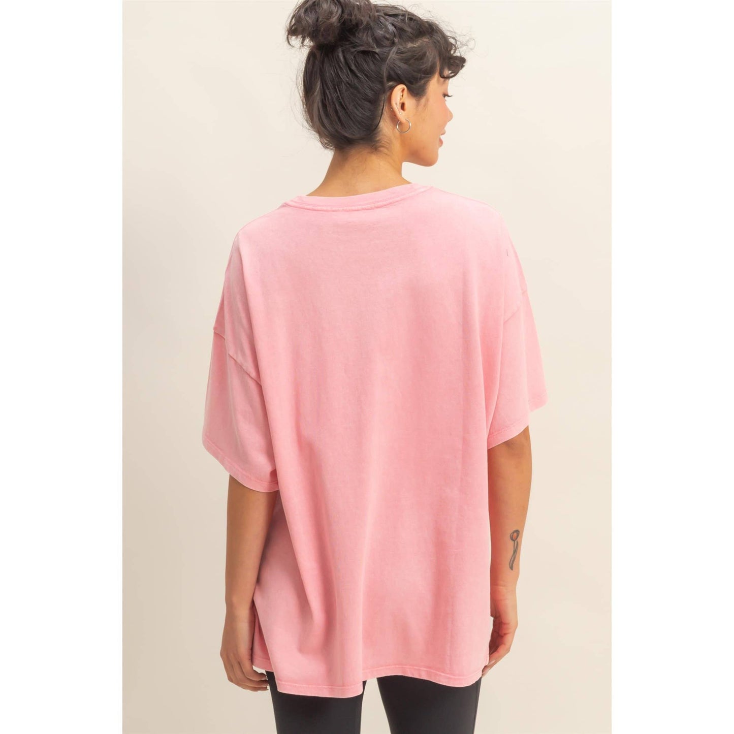 Mineral Wash Oversized Crew Neck Tee