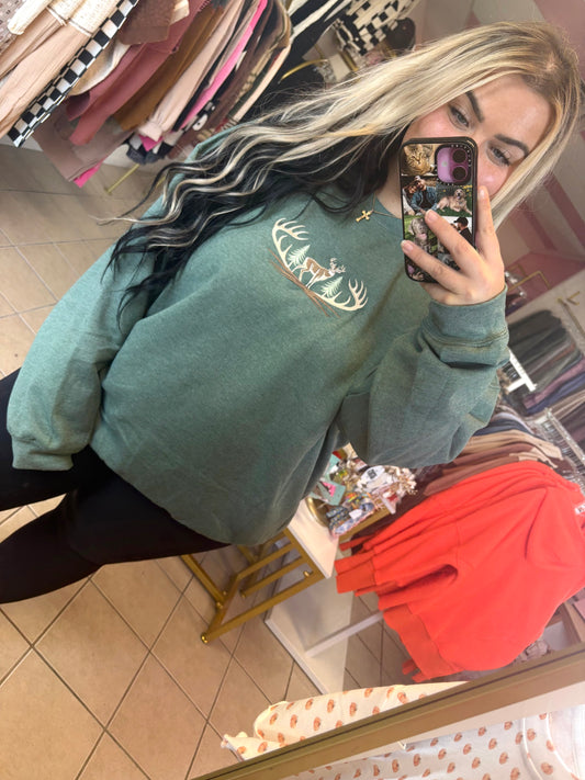 Embroidered Wilderness Crew