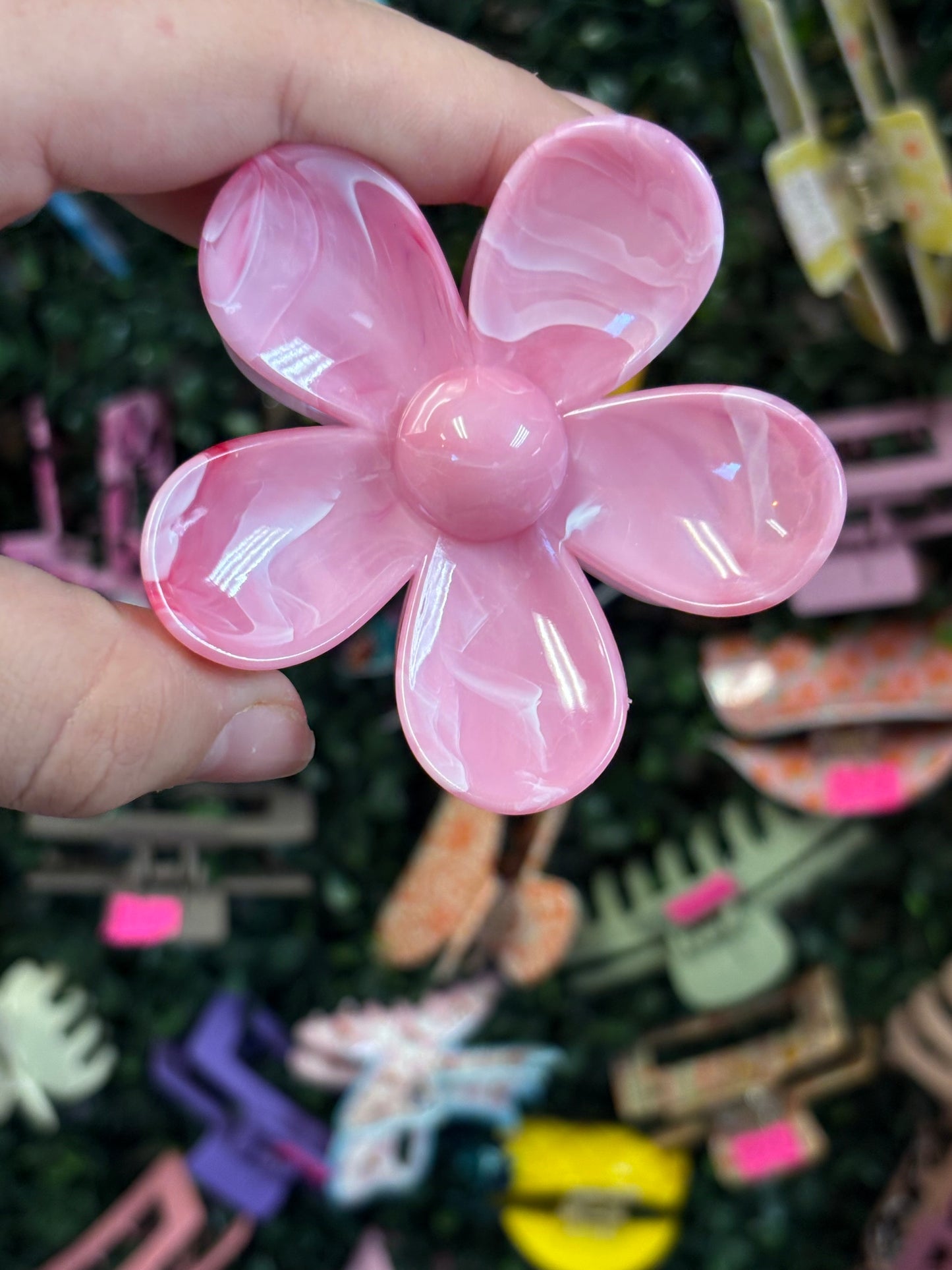 Marbled Flower Clip