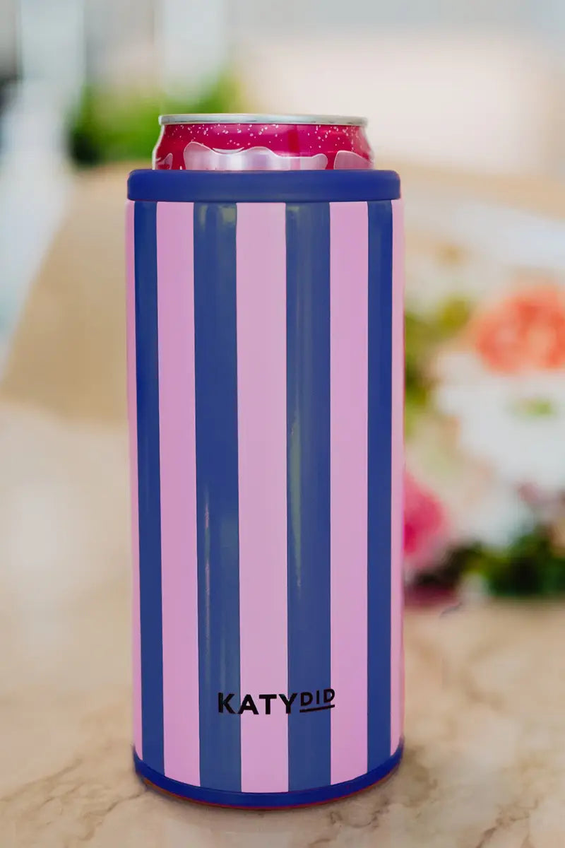 Navy and Pink Striped Wholesale Drink Cooler