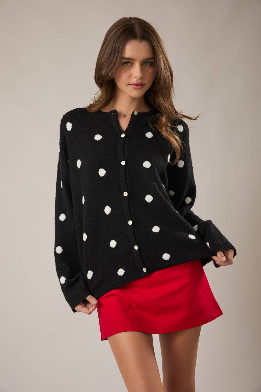 Sweet Pea Polka Cardi