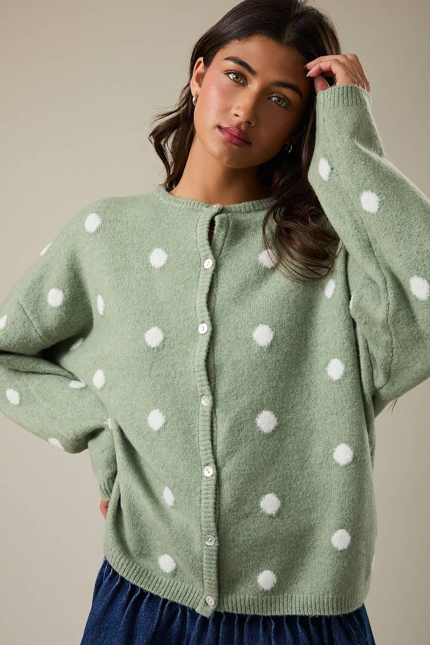 Sweet Pea Polka Cardi