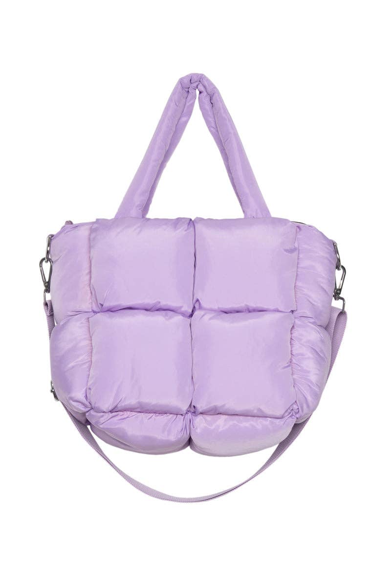 Lavender Mini Puffer Tote