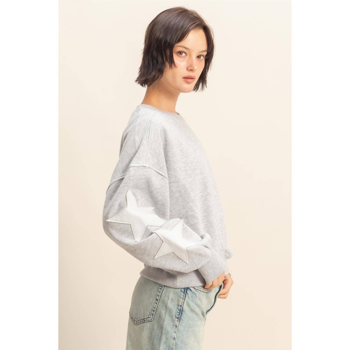 Star Patch Crewneck Sweatshirt