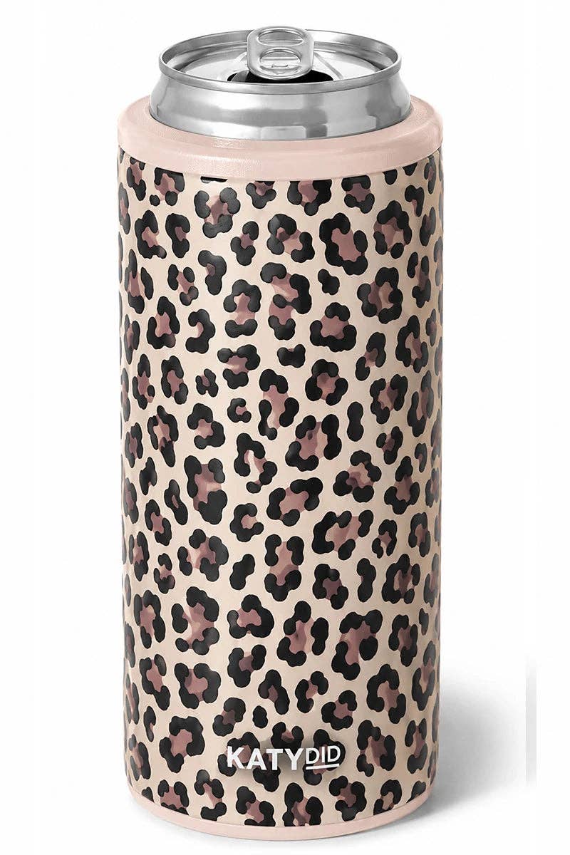 Brown Leopard Wholesale Slim Can Sleeve