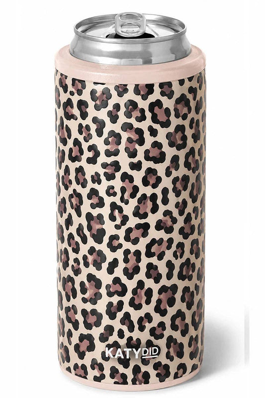 Brown Leopard Wholesale Slim Can Sleeve