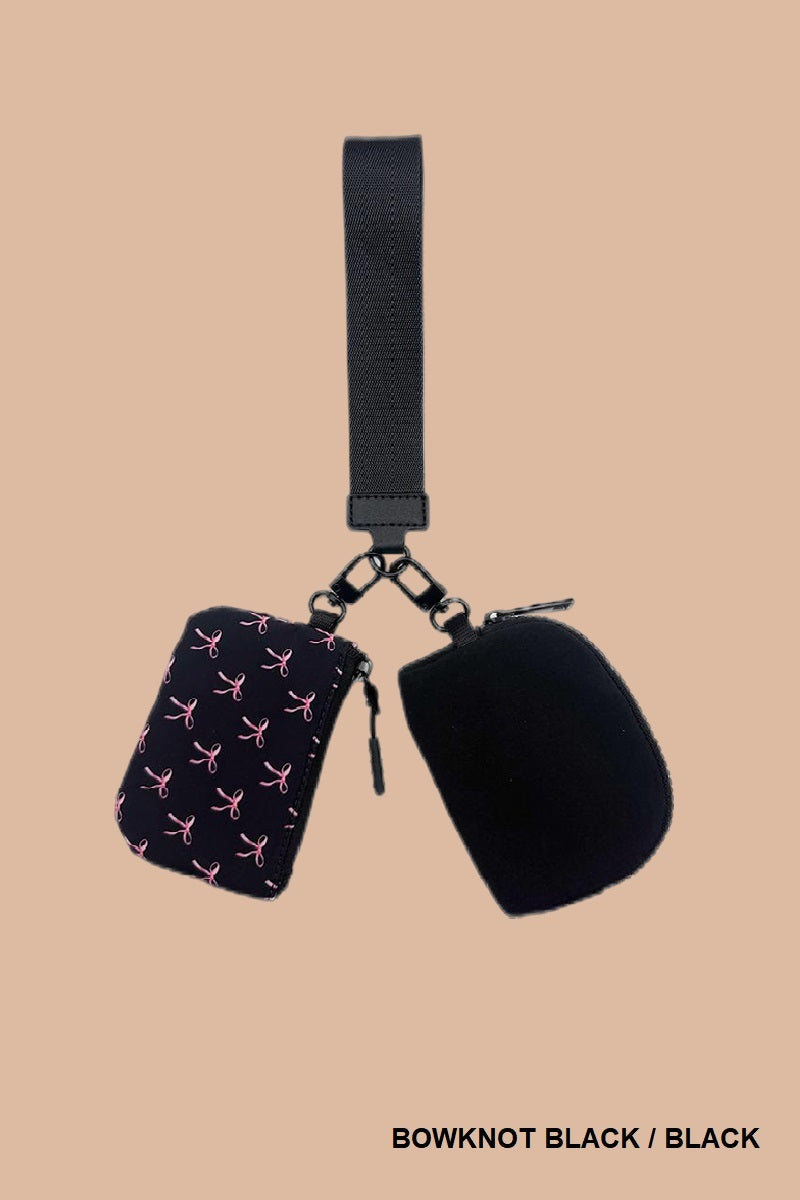 Dual Pouch Wristlet Wallet