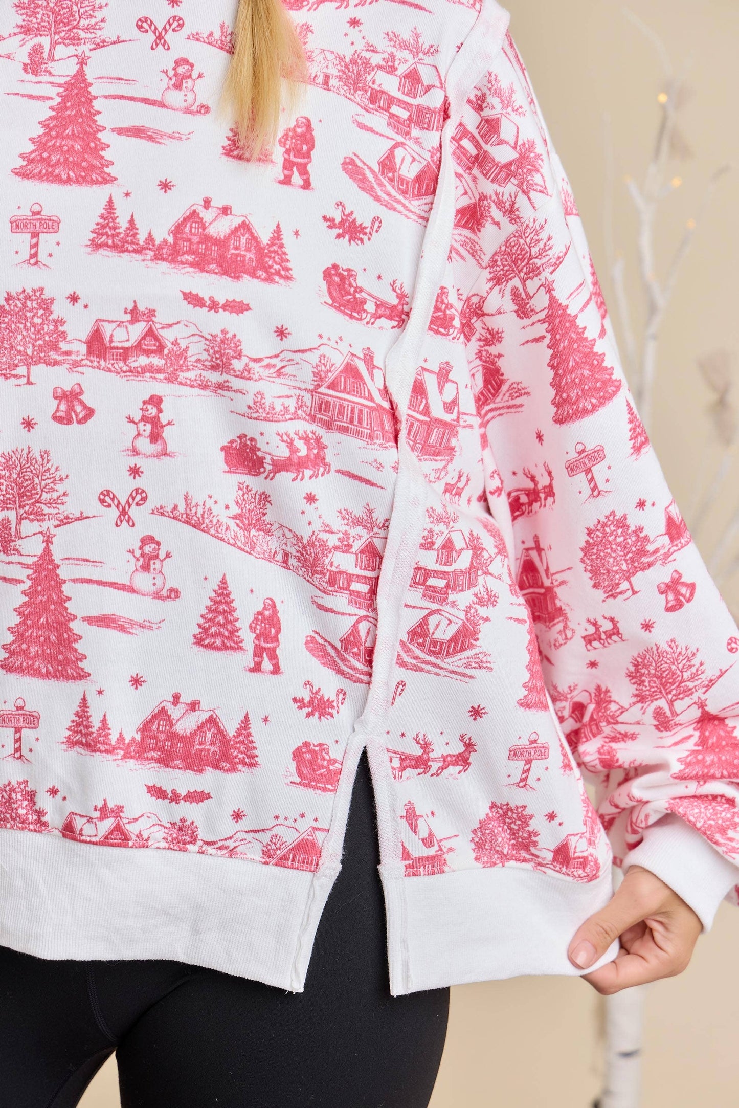 Red Christmas Village Sweatshirt